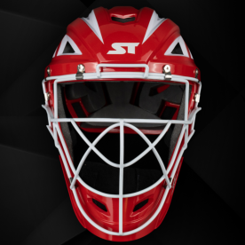 스톰 프리미엄 2023년 포수 캐쳐 마스크 일체형 레드/화이트