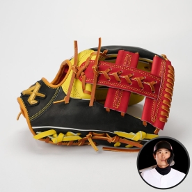 아톰즈 내야 야구 글러브 박경수 선수 무자수 모델 11.75인치 옐로우/레드 24-WI06A