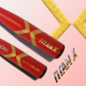 녹스 TITAN X 알로이 알루미늄 야구 배트 미들밸런스 레드