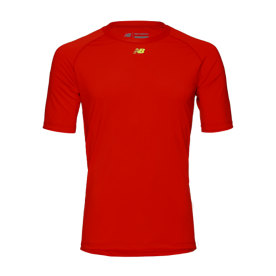 뉴발란스 야구 언더셔츠 언더티 라운드넥 반팔 레드 NBD4CB1170