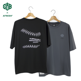 지오비 GOB 하이브리드 오버핏 숏슬리브 반팔 티셔츠 블랙 그레이