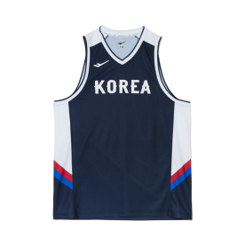 프로-스펙스 농구 대표팀 유니폼 상의 슬리브리스 원정 네이비