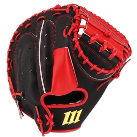 모리모토 M900 재팬 레더 포수 미트 야구 글러브 34인치 블랙/레드