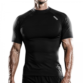 닥터스킨 야구 언더셔츠 반팔 스포츠 트레이닝 핏 블랙 SBBN55