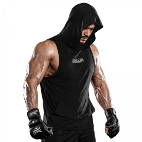 닥터스킨 야구 언더셔츠 트레이닝 후드 슬리브리스 쿨 드라이 블랙 T-HOOD B01