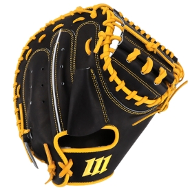 모리모토 M900 재팬 레더 포수 미트 야구 글러브 34인치 블랙/옐로우