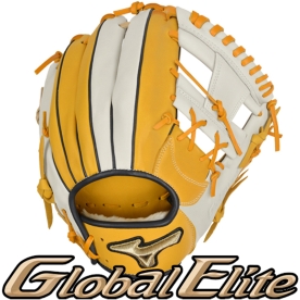 미즈노 글로벌엘리트 내야 야구 글러브 11.75인치 아이웹 옐로우/크림 1AKGH245034703