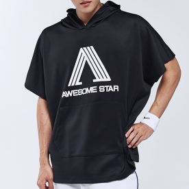 어썸스타 AP 야구 아이싱 멀티 후드 티셔츠 아이싱웨어 블랙/화이트
