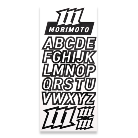 모리모토 야구 이니셜 스티커 유광 코팅 화이트/블랙