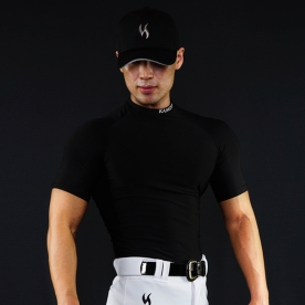 카미스타 야구 언더셔츠 어센틱 반팔 언더티 블랙 KRUBIN02