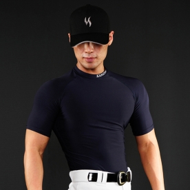 카미스타 야구 언더셔츠 어센틱 반팔 언더티 네이비 KRUBIN02
