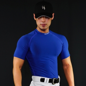 카미스타 야구 언더셔츠 어센틱 반팔 언더티 블루 KRUBIN02