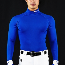 카미스타 야구 기모 언더셔츠 긴팔 동계 언더티 하이넥 블루 KRUBIN05