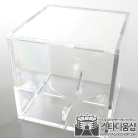 야구공 보관 케이스 아크릴 큐브형 투명