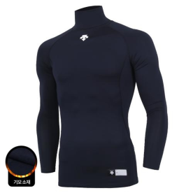 데상트 야구 언더셔츠 언더티 긴팔 하이넥 기모 티셔츠 네이비 S9121ZCO24 NVY0