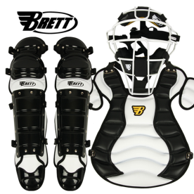 브렛 프리미엄 포수 장비 캐쳐 세트 블랙/화이트