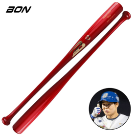 본 BON 야구 나무 배트 박민우 선수 모델 KBO 인증 레드와인/골드로고 ROY