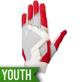 미즈노 야구 유소년 수비 장갑 화이트/레드 1EJEY27