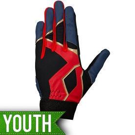 미즈노 야구 유소년 수비 장갑 네이비/레드 1EJEY27