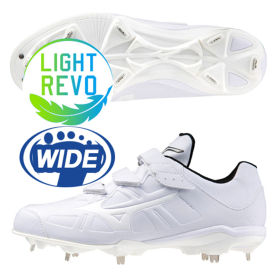 미즈노 징스파이크 징화 버디 벨크로 일체형 야구화 화이트 11GM232501WT