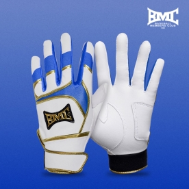 BMC 야구 배팅장갑 타자 장갑 화이트/블루 BPR-224