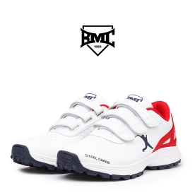 BMC 야구 인조잔디화 야구화 홈런맨 화이트/레드 HRM-03