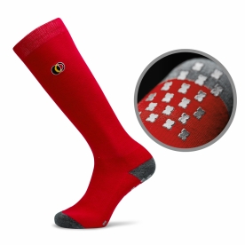 투더문 야구 양말 논슬립 장목 롱 스타킹 레드