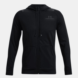 언더아머 UA RUSH 후드 집업 블랙 1367770 001
