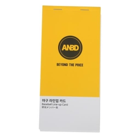 ANBD 라인업 카드 야구 오더지 화이트/옐로우