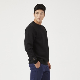 카미스타 동계 기모 맨투맨 블랙 KRUAMR01