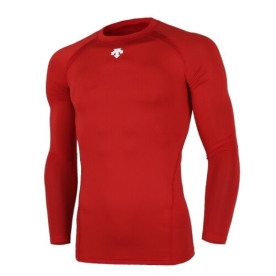 데상트 베이스볼 긴팔 언더셔츠 크루넥 레드 S8221ZCO02 RED0