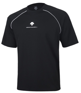 데상트 베이스볼 오버핏 반팔티셔츠 블랙 SO221ZTS42