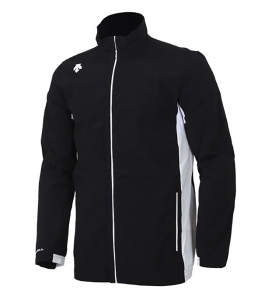 데상트 베이스볼 풀집업 긴팔 바람막이 블랙/화이트 SM421ZWBO1