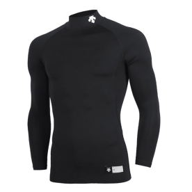 데상트 베이스볼 긴팔 언더셔츠 하프넥 블랙 S9121ZCO22 BLK0