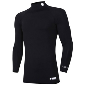 데상트 야구 긴팔 언더셔츠 하프넥 냉감 블랙 SN221ZCO41 BLK0