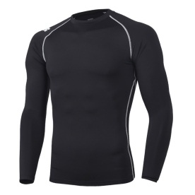 데상트 야구 긴팔 언더셔츠 크루넥 블랙 SO121ZCO31