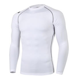 데상트 야구 긴팔 언더셔츠 크루넥 화이트 SO121ZCO31