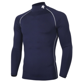 데상트 야구 긴팔 언더셔츠 하프넥 네이비 SO121ZCO32