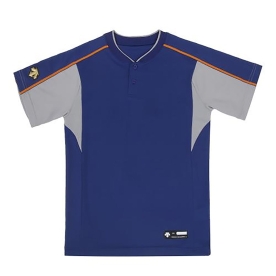 데상트 유소년 주니어 반팔 티셔츠 블루/실버 Y0111WTS23