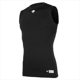 데상트 야구 민소매 언더셔츠 절개 라운드 블랙 S7221ZST01 BLK0