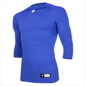 데상트 야구 7부 언더셔츠 절개 라운드 블루 S7221ZPC03 BLU0