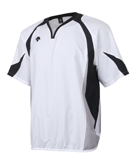 데상트 반팔 야구 바람막이 화이트/블랙 SN311WWB81