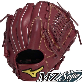 미즈노 MZ SOFTER 투수 올라운드 야구 글러브 12인치 와인 1AJGR2390183