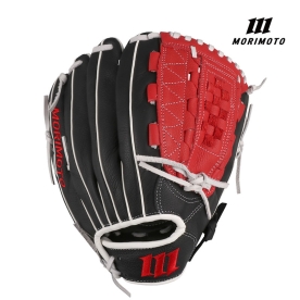 모리모토 카우레더 MPN600 투수/올라운드 야구 글러브 12.5인치 블랙/레드/화이트 M1250-XLB