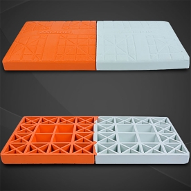 미즈노 소프트볼용 더블 베이스 오렌지/화이트 16JAB41000