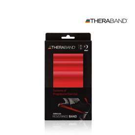 세라밴드 트레이닝 고무 밴드 스트레칭 헬스 요가 근력운동 튜빙 2M 레벨 2 레드