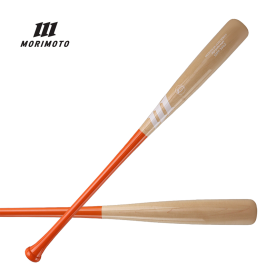 모리모토 프로선수공인 나무배트 야구 우드배트 내추럴/오렌지/화이트로고 나팔형 MRT-3362