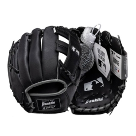 프랭클린 유소년 RTP 야구 글러브 볼 세트 9.5인치 블랙/실버 22902
