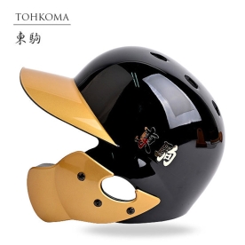 도쿠마 토코마 초경량 야구 타자 헬멧 외귀 검투사 투톤 블랙/골드