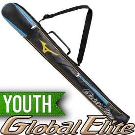 미즈노 글로벌엘리트 유소년 야구 배트 가방 배트케이스 1개입 블랙/골드 1FJTC45195